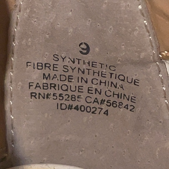 Express Off White Faux Leather Block Sandals w 5 buckles & back zippers. SZ 9 - Picture 10 of 12